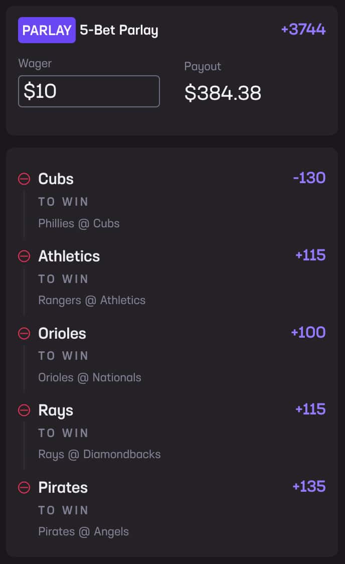 mlb parlay