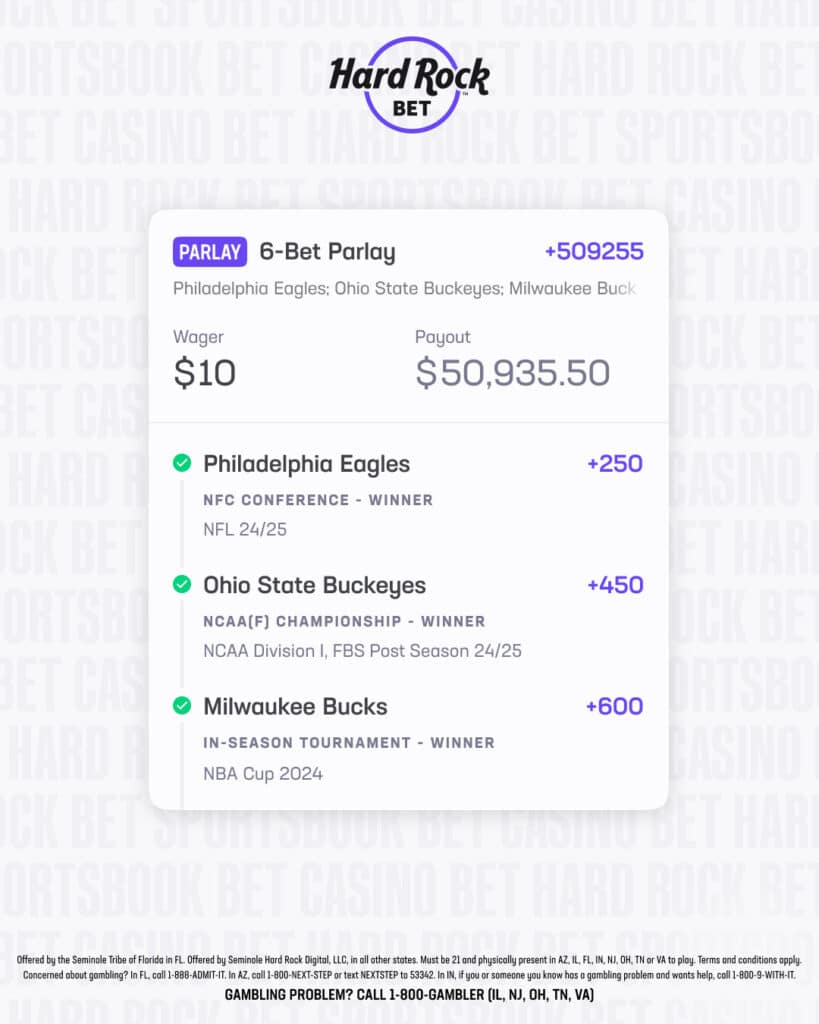 Long-shot parlay needing a Panthers win.